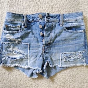 Distressed Denim Shorts